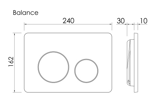 Клавиша смыва механическая Ceramica Nova Balance/Circle CN12-001M цвет хром матовый - фото 3
